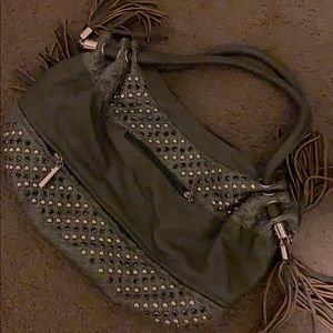 gray cute big bag with detail